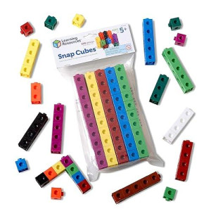 Learning Resources Snap Cubes - 100 Pieces, Ages 5+ Homeschool And Classroom Supplies, Educational Counting Toy, Math Games For Kids, Teacher Aids