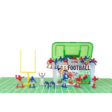 Kaskey Kids Football Guys - Red/Blue Inspires Kids Imaginations With Endless Hours Of Creative, Open-Ended Play - Includes 2 Teams & Accessories - 28 Pieces In Every Set