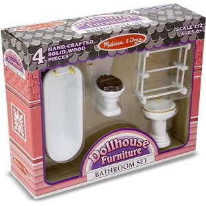 Melissa & Doug Doll-House Furniture- Bathroom Set