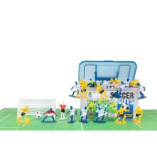 Kaskey Kids Soccer Guys - Blue/Yellow Inspires Kids Imaginations With Endless Hours Of Creative, Open-Ended Play - Includes 2 Teams
