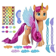 My Little Pony Toys: Make Your Mark Sunny Starscout Ribbon Hairstyles, 6-Inch Orange Pony Toy, Toys For 5 Year Old Girls And Boys And Up, With Hair Styling Accessories