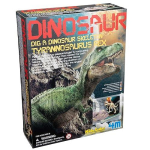 4M Kidzlabs Dig A Dino Tyrannosaurus Rex, Paleontology Skeleton Fossil Dinosaur Discovery - Stem Toys Educational Gift For Kids & Teens, Girls & Boys