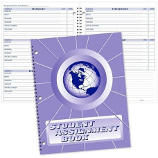Ward 40 Week Student Assignment Book, Purple, White, 11 x 8 1/2