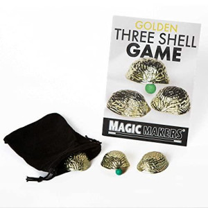 Magic Makers Golden Metal Three Shell Game Magic Trick