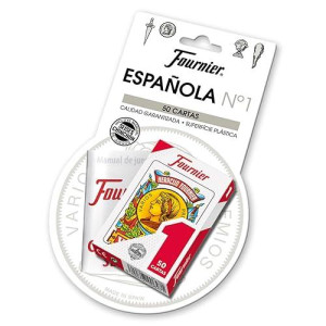 Fournier-No1-50 Spanish Letter Deck + Regulations Six And Pin Multicolor (F24787, Assorted Colour/Model