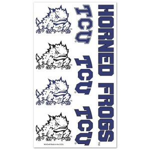 Tcu Horned Frogs Official Ncaa 4" X 7" Sheet Of Temporary Tattoos