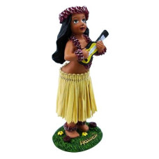 Kc Hawaii Girl With Ukulele Mini Dashboard Doll 4 Inch