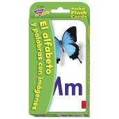 Spanish Alphabet & Picture Words Pocket Flash Cards