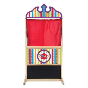 Melissa & Doug Deluxe Puppet Theater - Sturdy Wooden Construction - Puppet Show Theater For Kids