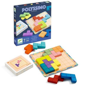 Polyssimo Board Game Tactical Puzzle Game Strategy Game For Adults And Kids Ages 7+ 2-4 Players Average Playtime 10-30 Minutes Made By Djeco