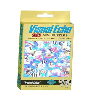 Visual Echo 3D Effect Tropical Colors 3D Mini Lenticular Puzzle 35Pc