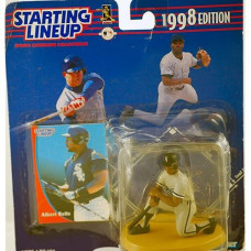 1998 Edition - Kenner - Starting Lineup - Mlb - Albert Belle #8 - Chicago White Sox - Vintage Action Figure - W/ Trading Card - Limited Edition - Collectible
