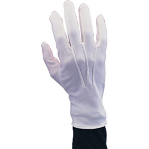 Stretch Nylon White Santa gloves