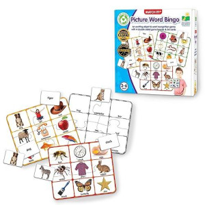 The Learning Journey: Match It! Bingo - Picture Word - Reading Game For Preschool And Kindergarten 36 Picture Word Cards, 9.5" H X 8" W X 0.1" D