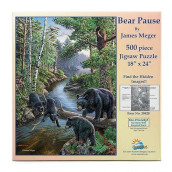 Sunsout Inc - Bear Pause - 500 Pc Jigsaw Puzzle By Artist: James Meger - Finished Size 18" X 24" - Mpn# 28428