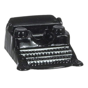 Dollhouse Miniature Black Typewriter