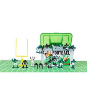 Kaskey Kids Football Guys  Green/Black Inspires Kids Imaginations With Endless Hours Of Creative, Open-Ended Play  Includes 2 Teams & Accessories  28 Pieces In Every Set!