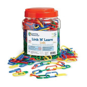 Learning Resources Link N Learn Links, Bucket of 500 Assorted Color Links, Ages 3+