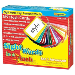 Edupress Sight Words In A Flash Card Set Grades 2-3 (Ep62317)
