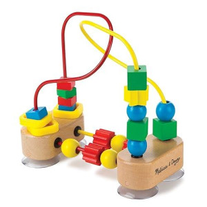 Melissa & Doug First Bead Maze - Wooden Educational Toy 4.2 x 7 x 8.6 inches ; 1.3 pounds