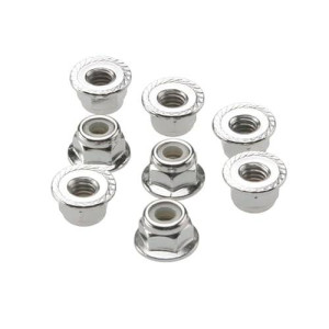 Traxxas 3647 Flanged Ny Lock Nuts, 4Mm, Set Of 8