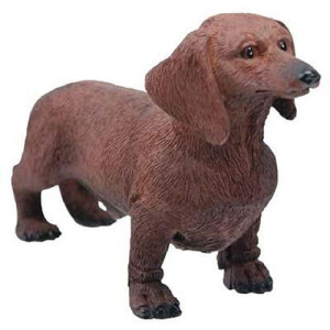 YTC Chocolate Dachshund Dog - Collectible Figurine Statue Figure Puppy