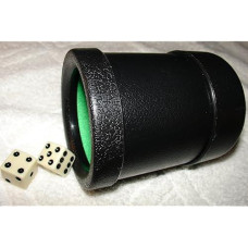 Dice Cup - Leather Looking Vinyl - Felt Lined Interior