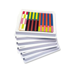 Learning Resources Cuisenaire Rods Multipak Wooden Rods, Six Sets Of 74