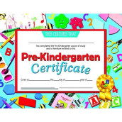 Hayes 078300 Pre-Kindergarten Certificate, 8-1/2" X 11" Size, Paper, Multi