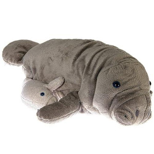 Wishpets Stuffed Animal - Soft Plush Toy For Kids - Manatee 17" With Baby 8"