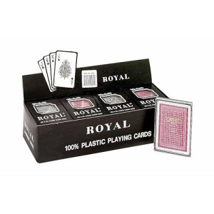 Royal - 100% Plastic Poker Size Playing Cards, 3 1/2" X 2 1/2", 1 Dozen