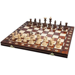 Chess Senator Folding Chess 16" Brown Board Game