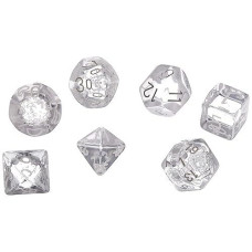 Chessex Polyhedral 7-Die Translucent Dice Set - Clear