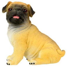 Pacific Trading Sitting Pug Puppy Figurine 3 Inch Multicolor