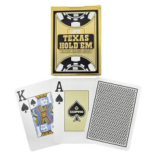 Copag Poker Size Jumbo Index Texas Hold'Em Playing Cards Single Deck (Black)