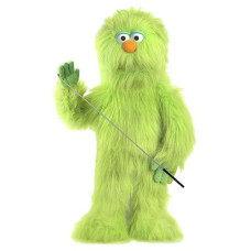 30" Green Monster Puppet, Full Body Ventriloquist Style Puppet