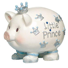 Mud Pie Baby Crown Prince Giant Piggy Bank