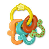 Bright Starts Bpa-Free Baby Teether Keys, License To Drool Infant Teething Toy, 3-36 Months