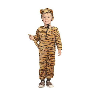 Child Toddler 2-4T - Brown/Black Economy Tiger Costume (Gloves And Shoes Not Included)