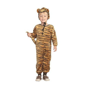 Child Toddler 2-4T - Brown/Black Economy Tiger Costume (Gloves And Shoes Not Included)