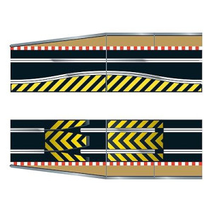 Scalextric C8511 Track Extension Pack - 1X Leap (Ramp Up And Ramp Down) 2 Straight 2 Side Swipes Borders Barriers