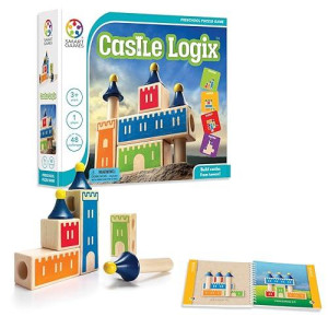 Smartgames Castle Logix Wooden Cognitive Skill-Building Puzzle Game Featuring 48 Playful Challenges For Ages 3+