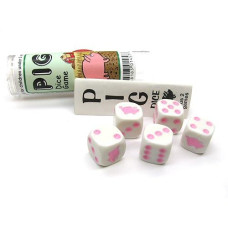 Koplow Games Pig Dice Game 5 Dice Set With Travel Tube And Instructions