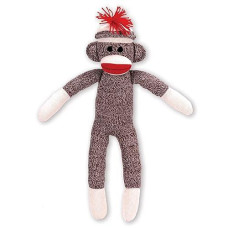 Schylling Brand Classic 20" Retro Sock Monkey Stuffed Animal - Knitted Texture Original Look - Ages 12 Months And Up