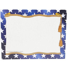 Hayes Stars Border Certificate, 8-1/2" x 11", Pack of 50