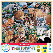 Masterpieces 48-Piece Forest Friends Jigsaw Puzzle, 12"x12"