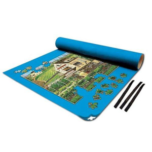 Masterpieces Accessories - Jigsaw Puzzle Roll-Up Mat & Stow Box, Standard 36"X30", Fits 1000 Pieces