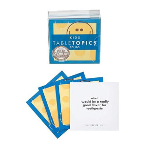 Tabletopics Kids To Go - 40 Conversation Starter Cards, Questions Perfect For Kids, Family Dinner Game, Parents Love Them