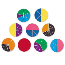 Learning Resources Rainbow Fractions Deluxe Circles With Storage, 9 Circles, Ages 6+, Multicolor (Ler0617)