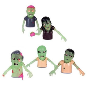 Mcphee Accoutrements Educational Products - 1 Glowing Zombie Finger Puppet - One Style Randomly Picked